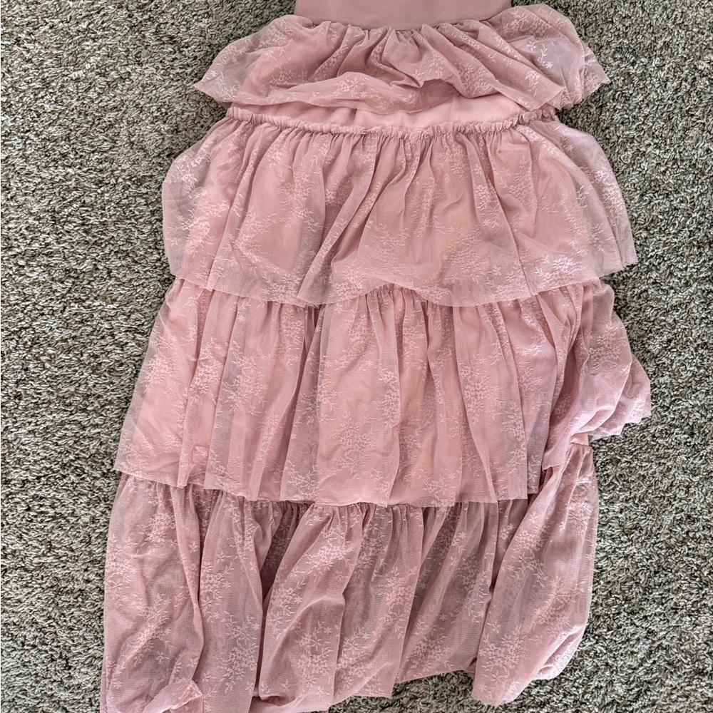 Elegant Pink Midi Skirt
